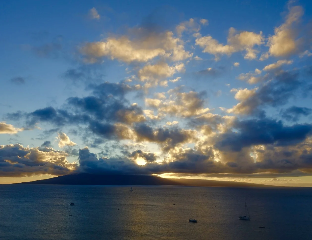 Sunset over Lanai Hawaii