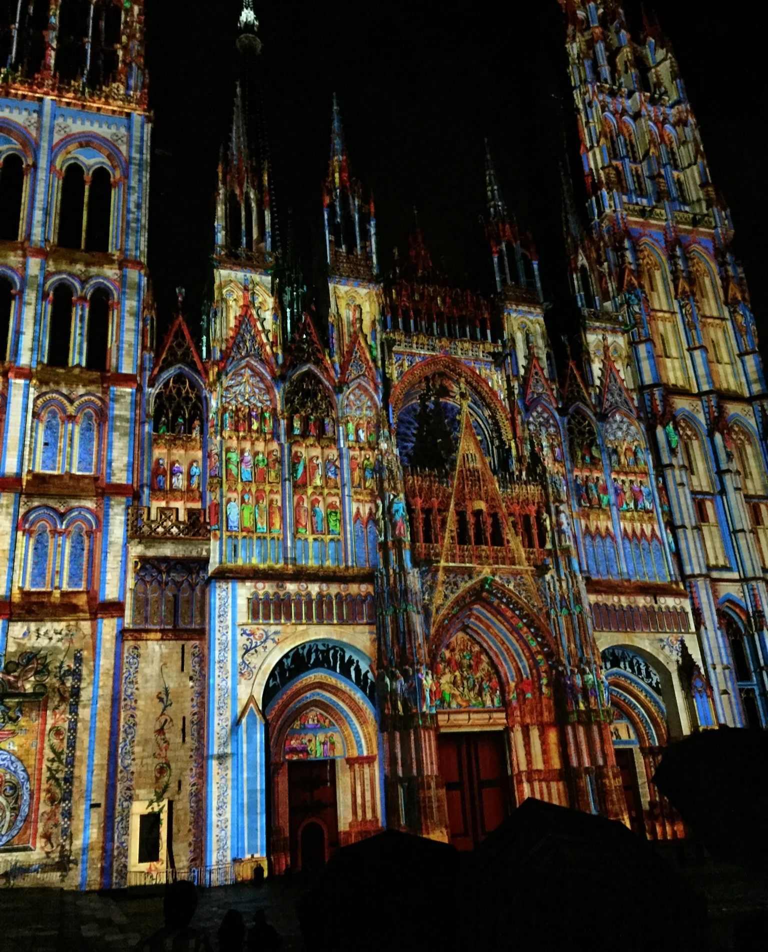  Laser show on Rouen Cathedral  