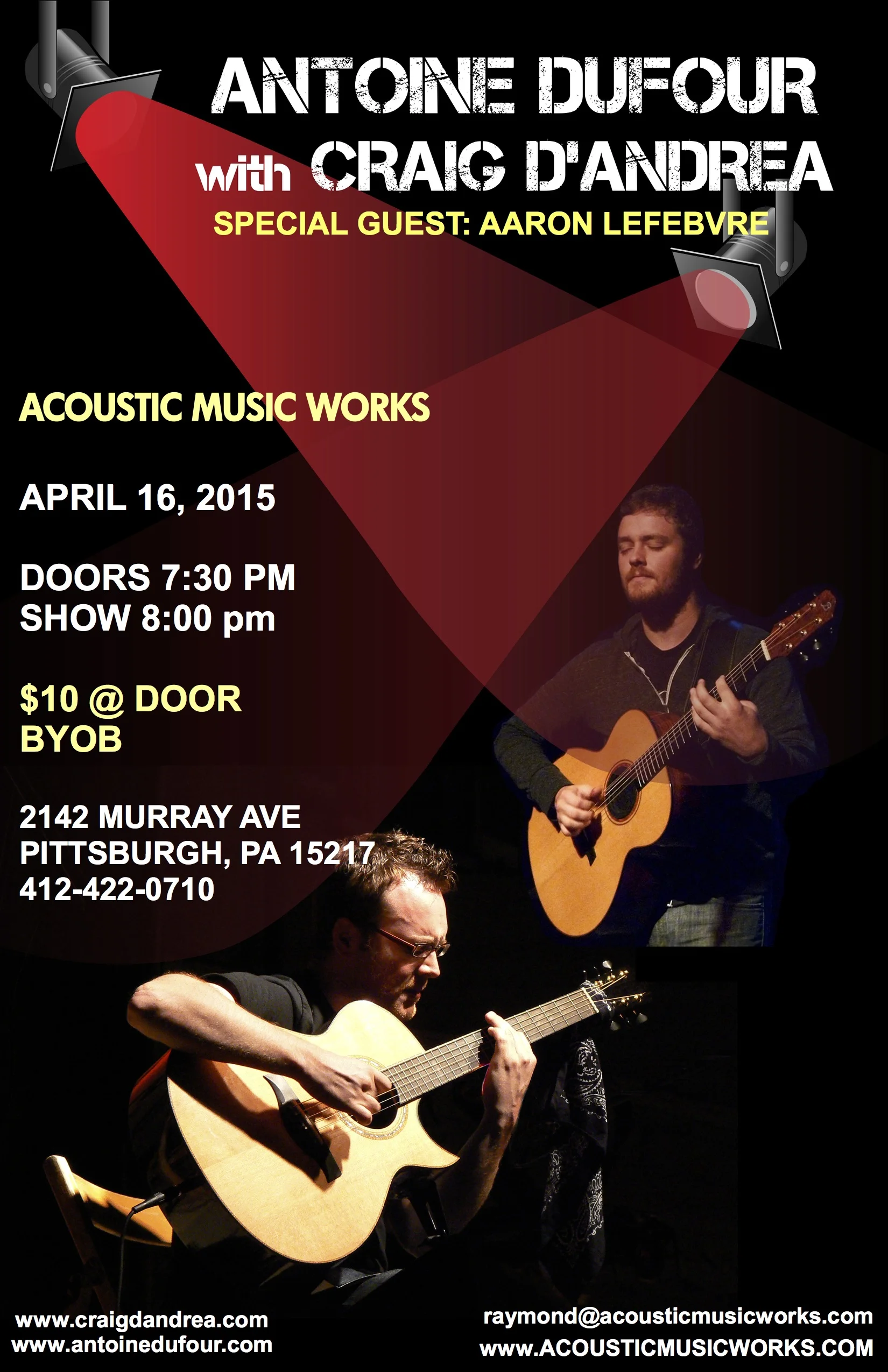 @ Acoustic Music Works - Antoine Dufour, Craig D'Andrea, Aaron Lefebvre