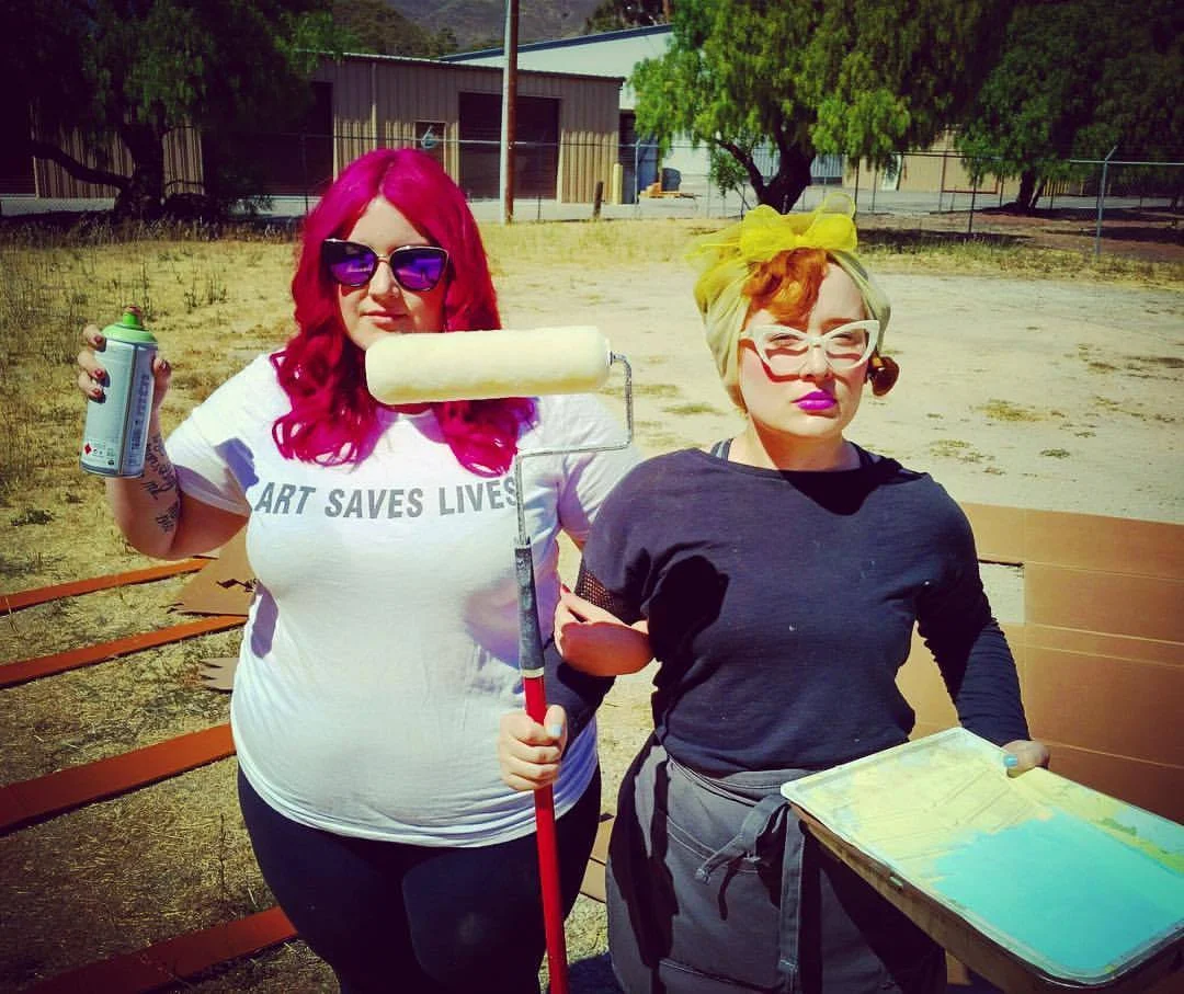 Jenn Hix and Hayley Crusher work with Neal Breton at The Bunker aka THE SANDLOT to create the pool party weirdness!