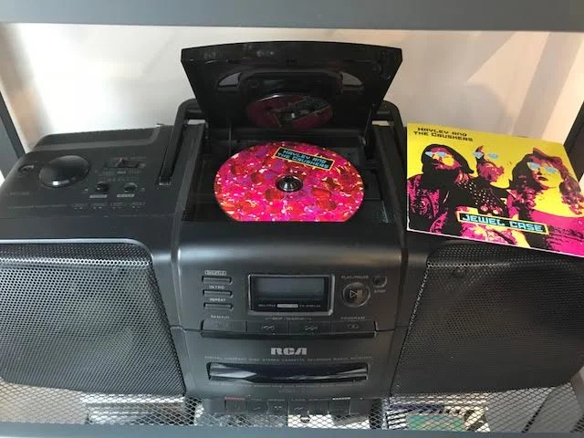 I sent Andie from Women That Rockin Brooklyn a CD and she answered my weird request to see her boom box!!!!