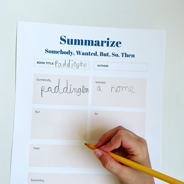 This is my FAVORITE 📖 comprehension strategy! Somebody, Wanted, But, So, Then. 😉If you are having power struggles with your child 😅about writing, ask them to say this quickly three times to lighten the mood!&nbsp;It might actually get a laugh. 👌?