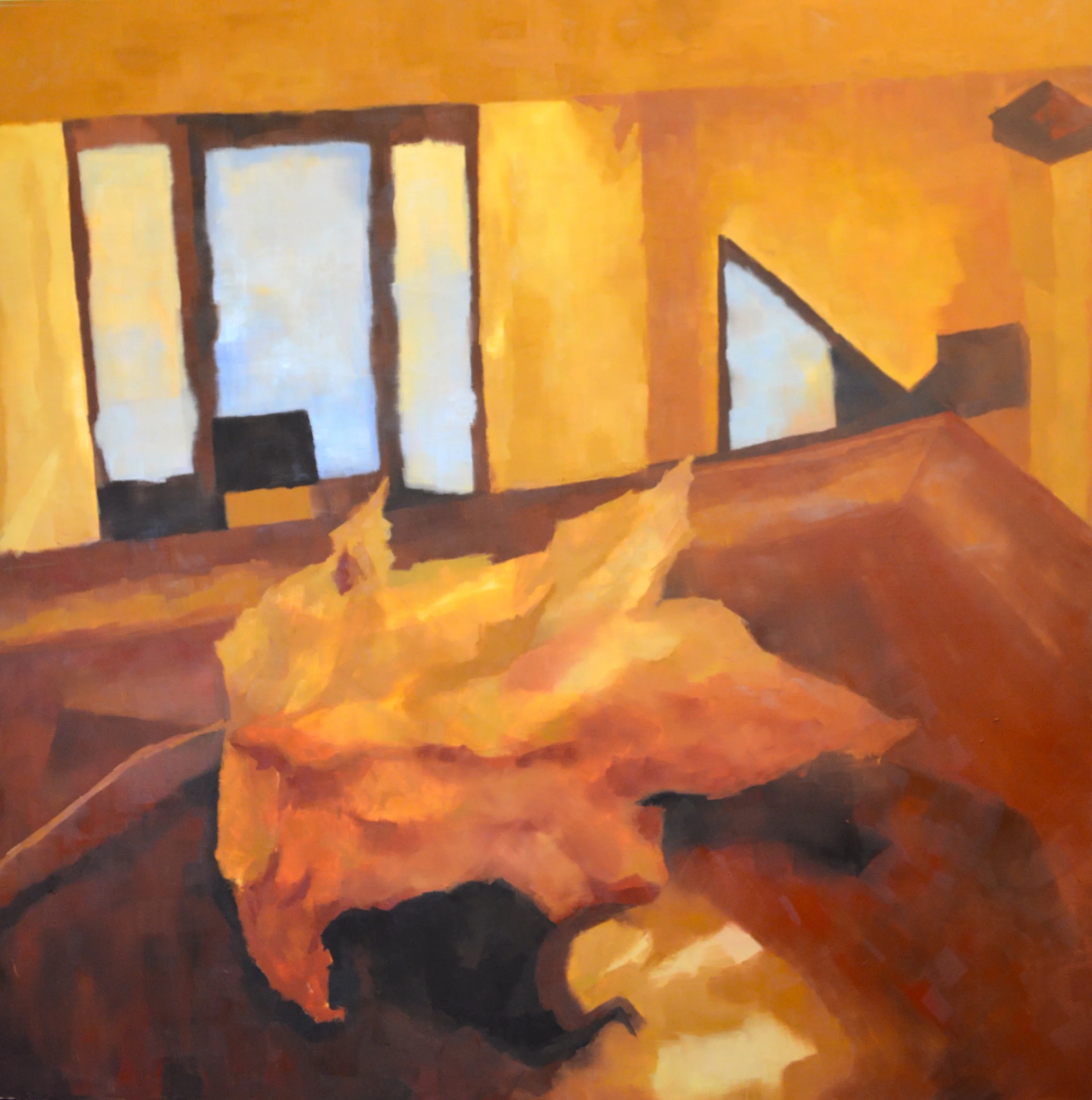Mysterious Circumstances, Oil on Canvas, 60 x 60", 2013