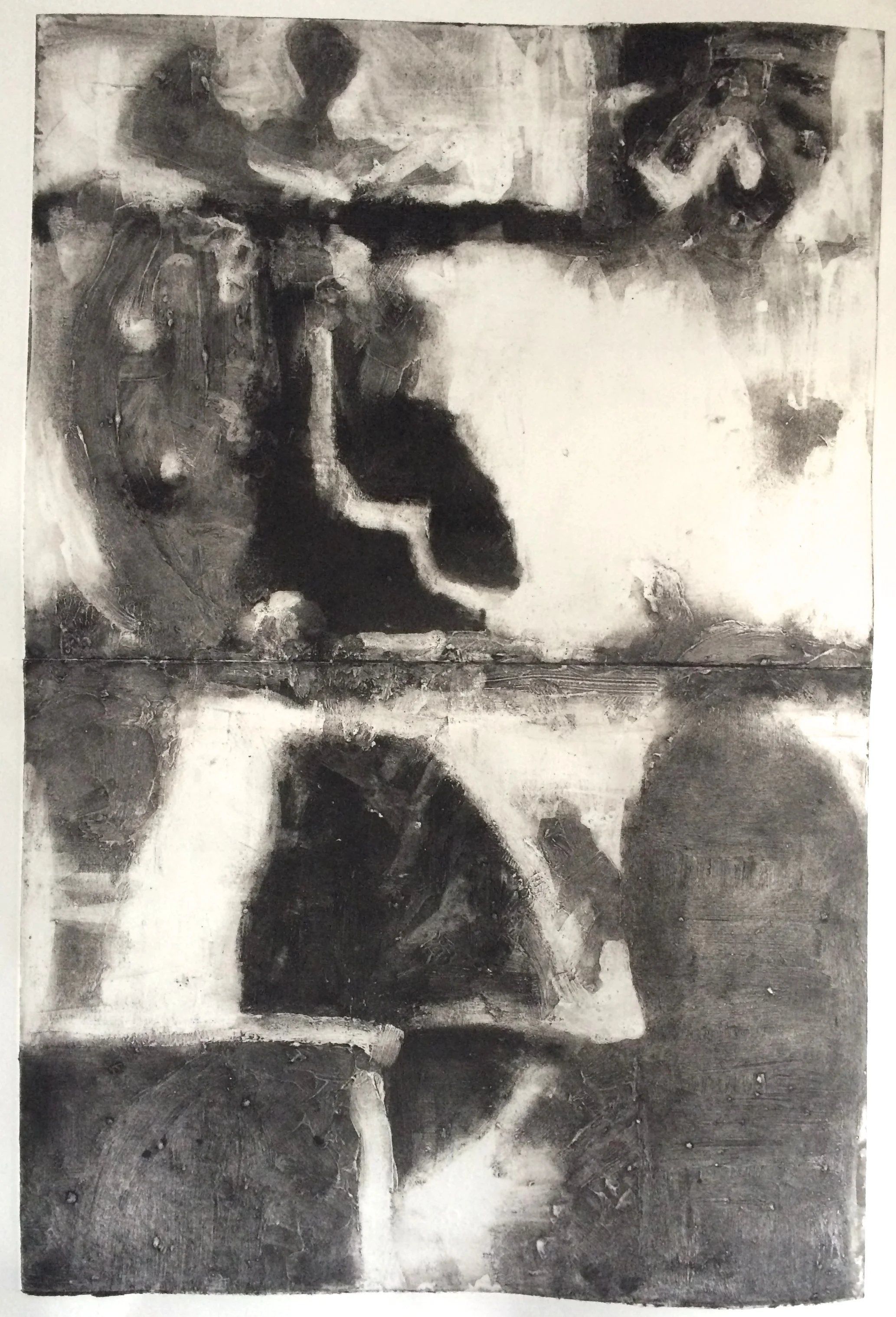 Untitled , Carborundum Print, Water-based Ink on Paper, 24 x 16", 2015
