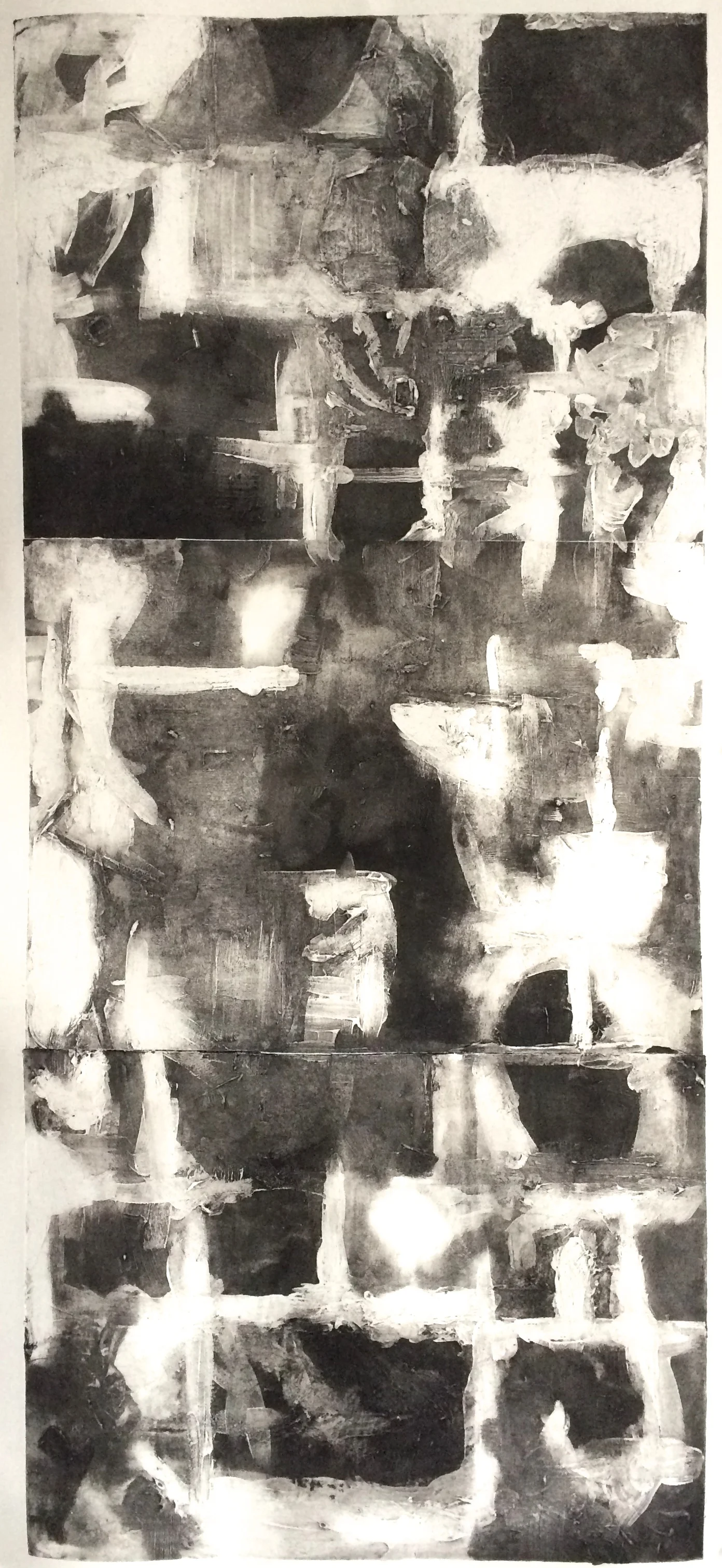 Untitled , Carborundum Print, Water-based Ink on Paper, 36 x 16", 2015