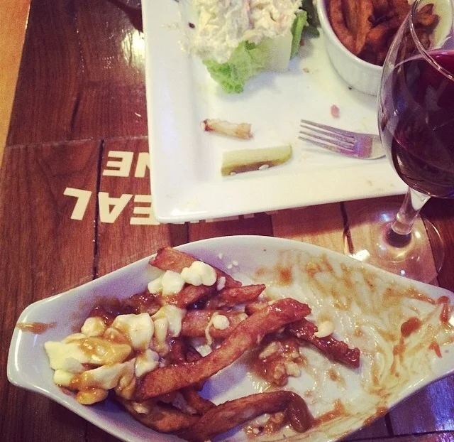                   Montreal's famous poutine-fries, gravy and cheese!