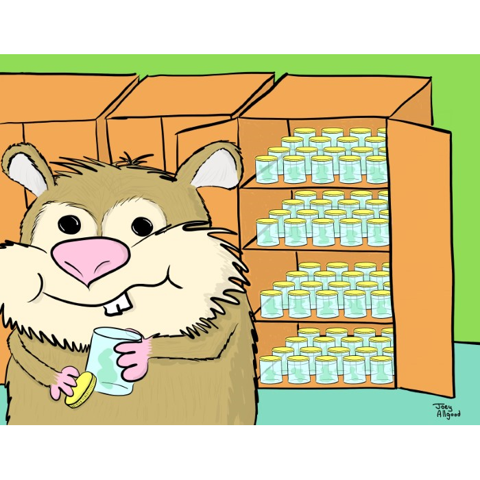 Delusional Hamster Builds Fart Jar Collection — Real. Weird. Art. Delusional Hamster Builds Fart Jar Collection — Real. Weird. Art.