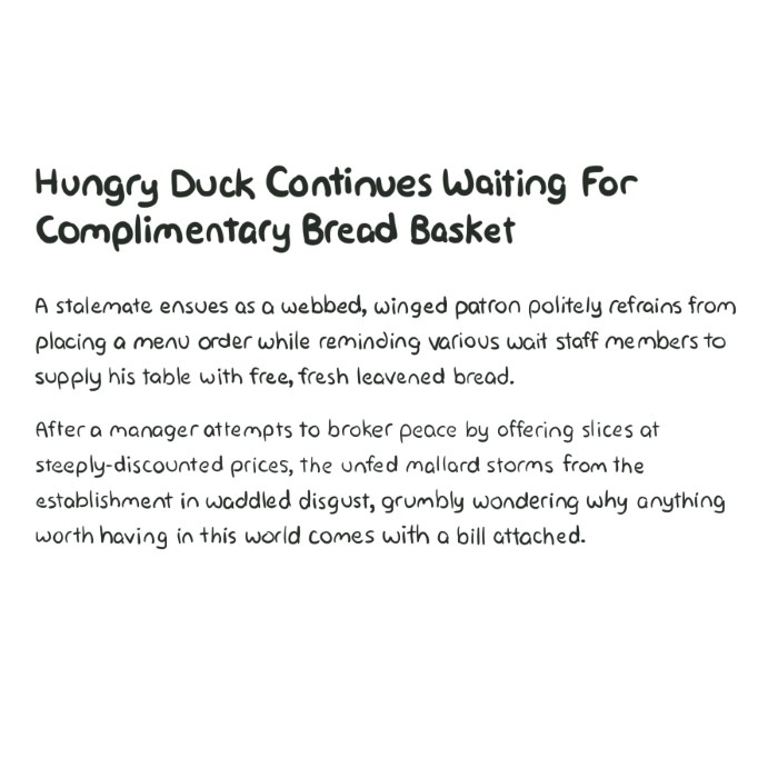 duck-sits-at-table-and-waits-patiently-for-complimentary-bread-without-ordering-food-description-card-funny-cute-smart-nyc-digital-art-print-real-weird-art-by-joey-allgood.png