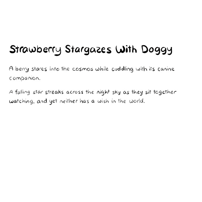strawberry-and-dog-sit-on-hill-and-watch-falling-star-but-dont-have-a-wish-because-together-description-card-funny-cute-smart-nyc-digital-art-print-real-weird-art-by-joey-allgood.png