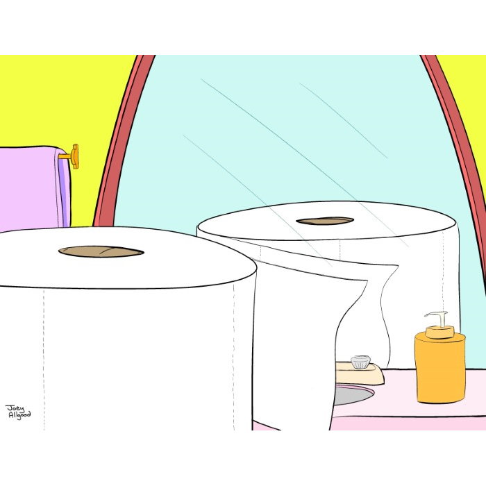 toilet-paper-roll-stares-into-mirror-as-it-prepares-for-another-shitty-crappy-day-of-work-image-funny-cute-smart-nyc-digital-art-print-real-weird-art-by-joey-allgood.png