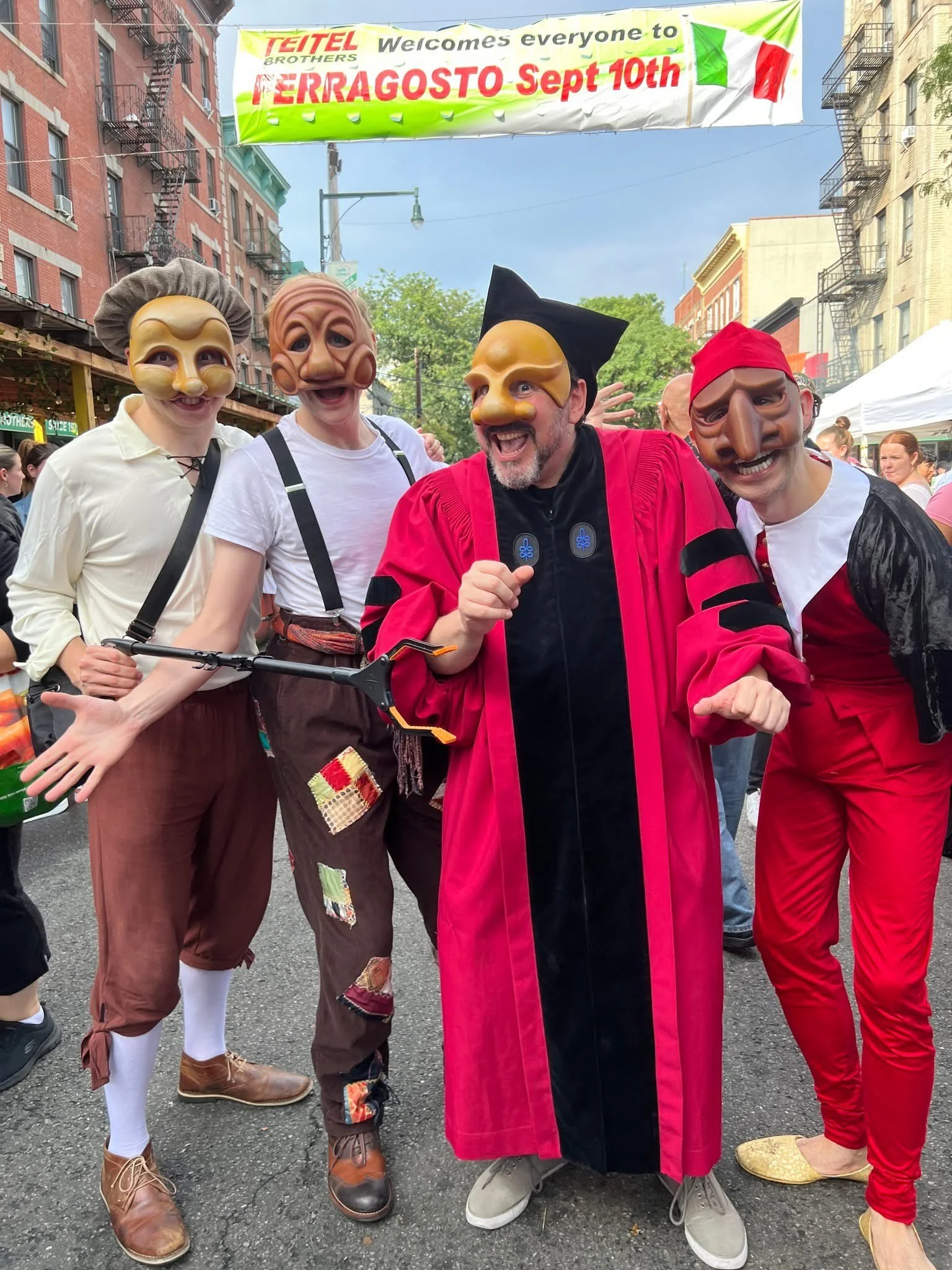 The Department of Fools are a regular sight and delight at the Ferragosto Festival each September in Bronx’s Little Italy!