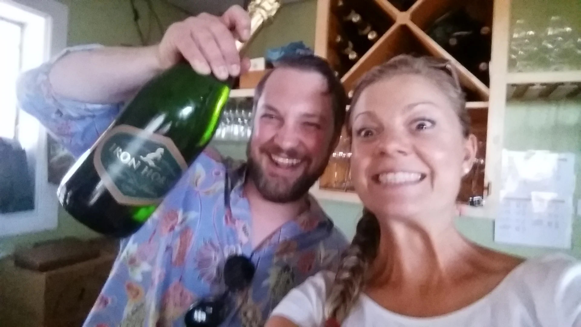 These two knuckleheads gave me the gift of an selfie as my phone charged. Meet Sean and Mary of Ironhorse! 