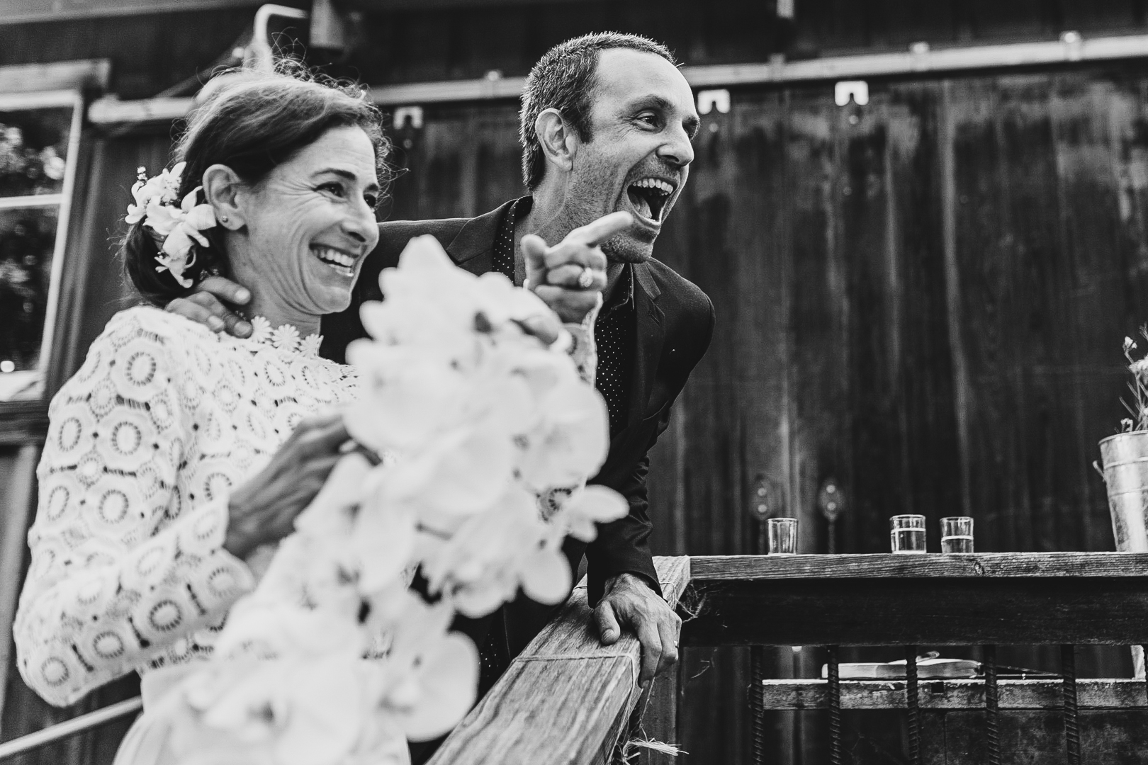 A newly married Nancy and Thom, photo courtesy of Studio Kibo
