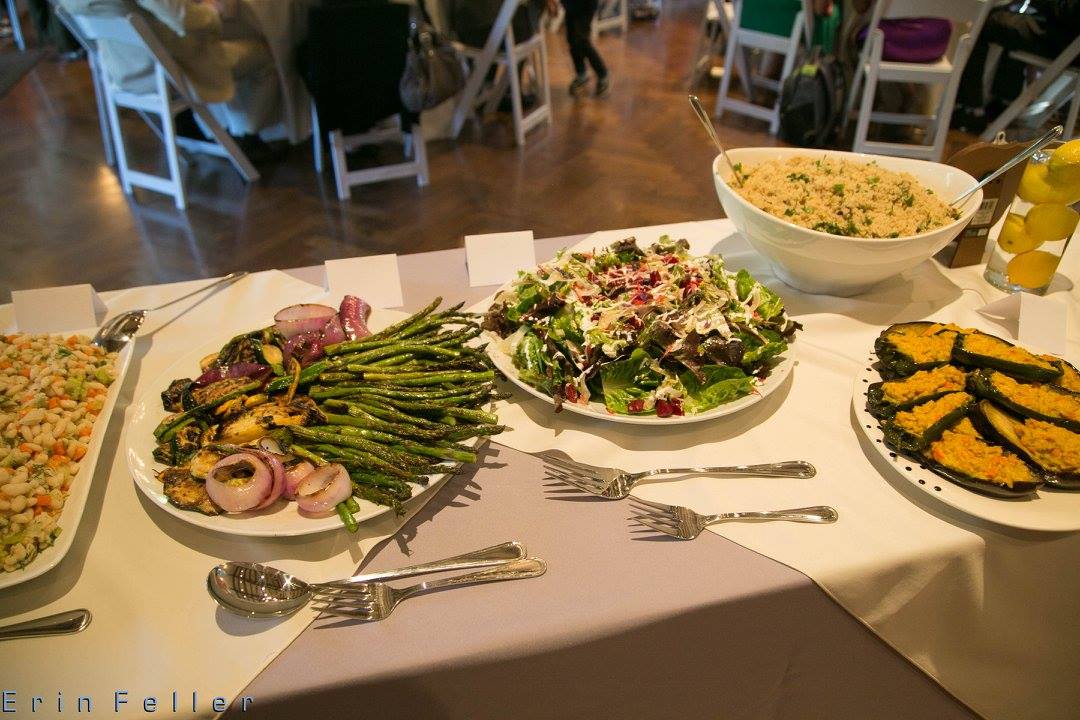 Menu of grilled rosemary lamb, baked snapper, grilled vegetables, stuffed peppers, composed farm salad and quinoa salad. Photo courtesy of Erin Feller.