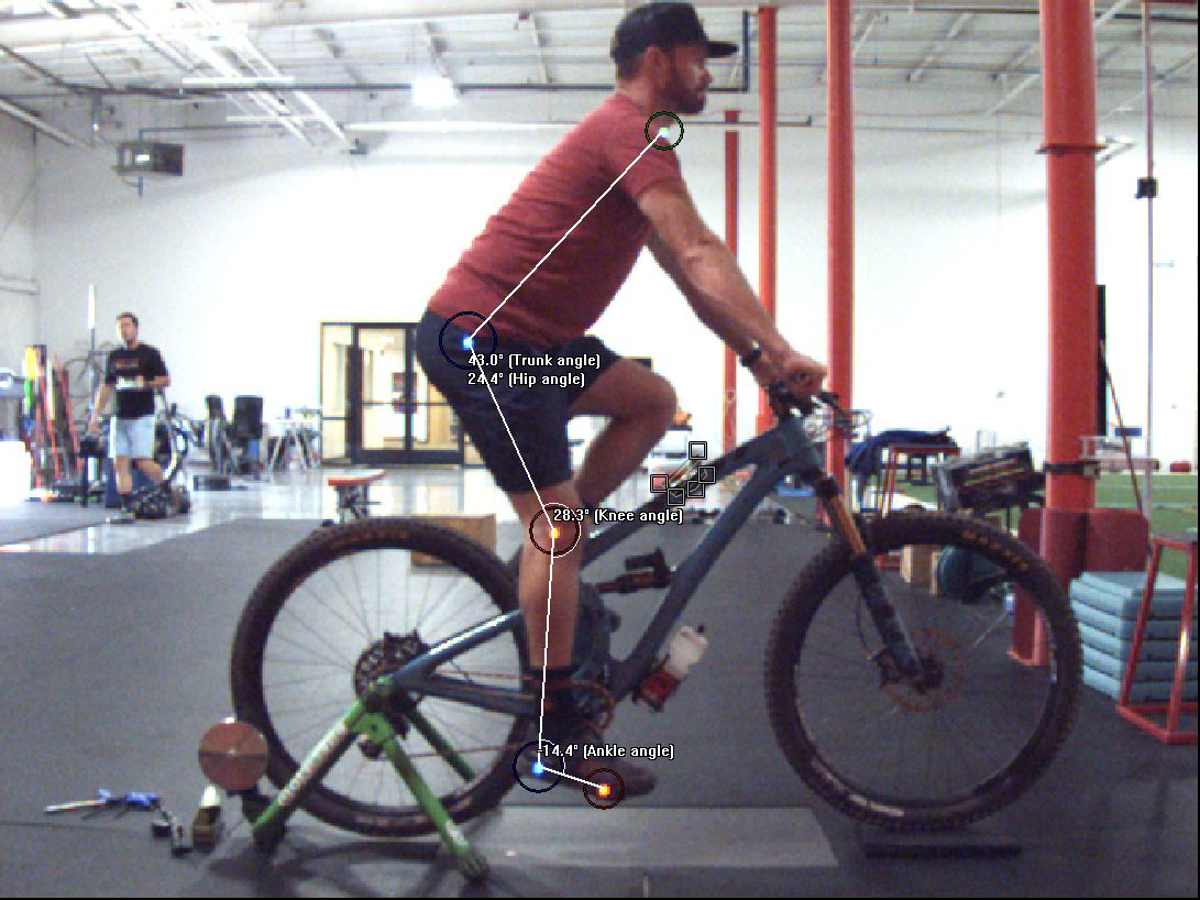 20% sag here. 28.3 degree knee flexion angle, not bad. Slightly out of our optimal range, could cause some hamstring issues overtime. 