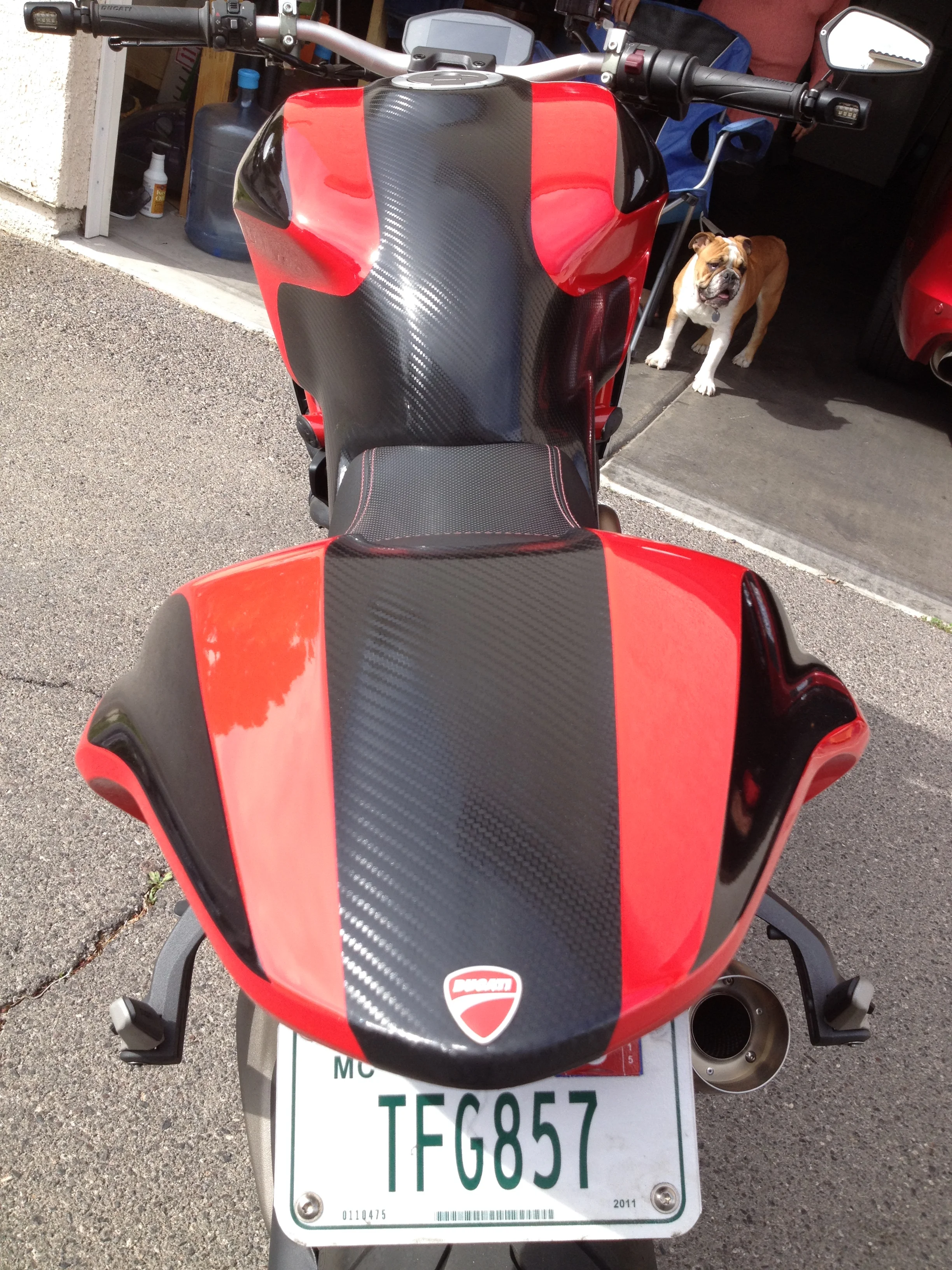 Ducati Monster 1200 - Gloss Black and Scratch-less Carbon Fiber ...