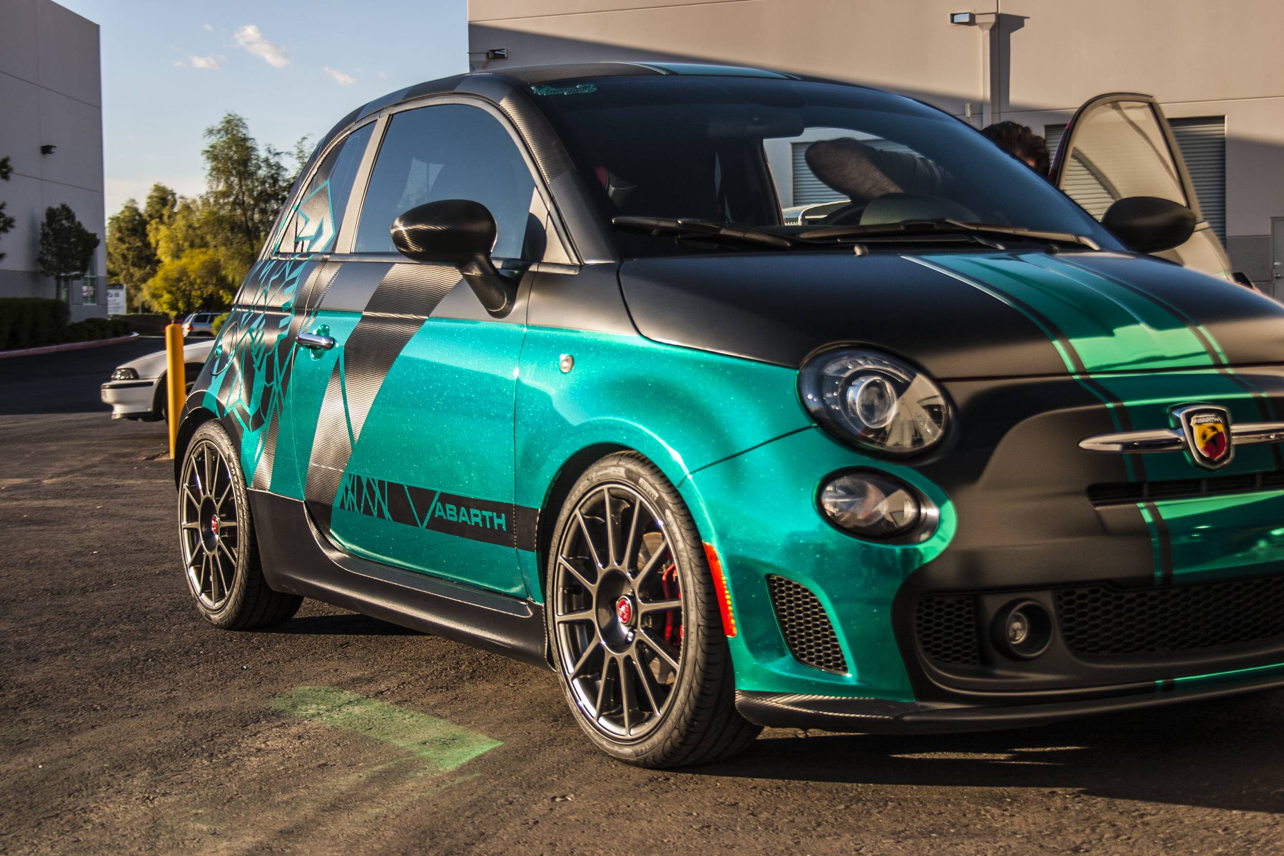 This week's customer car is this custom wrapped Fiat 500 Abarth
