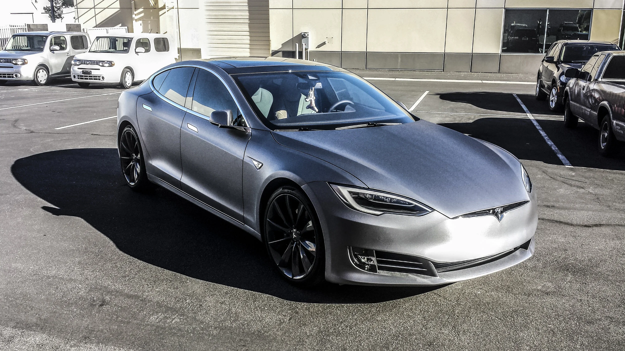 Tesla Model S Brushed Steel — Incognito Wraps