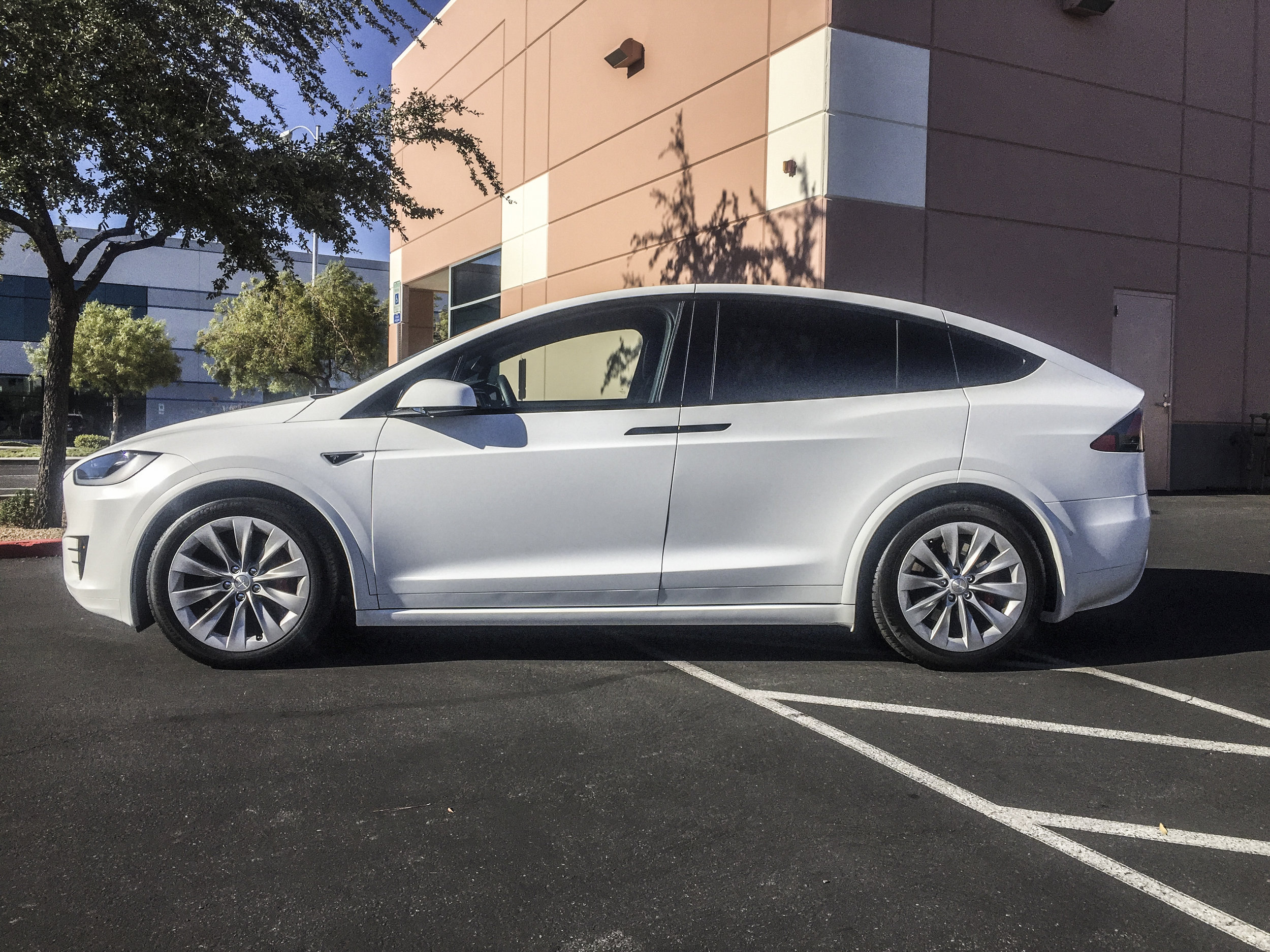 Tesla Model X All Satin White Incognito Wraps