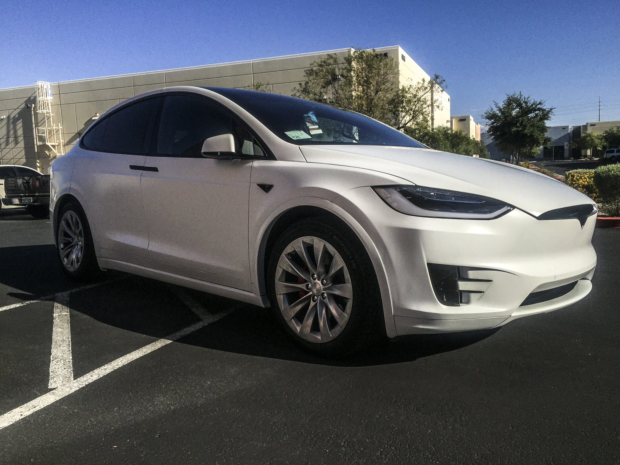 Tesla Model X All Satin White Incognito Wraps