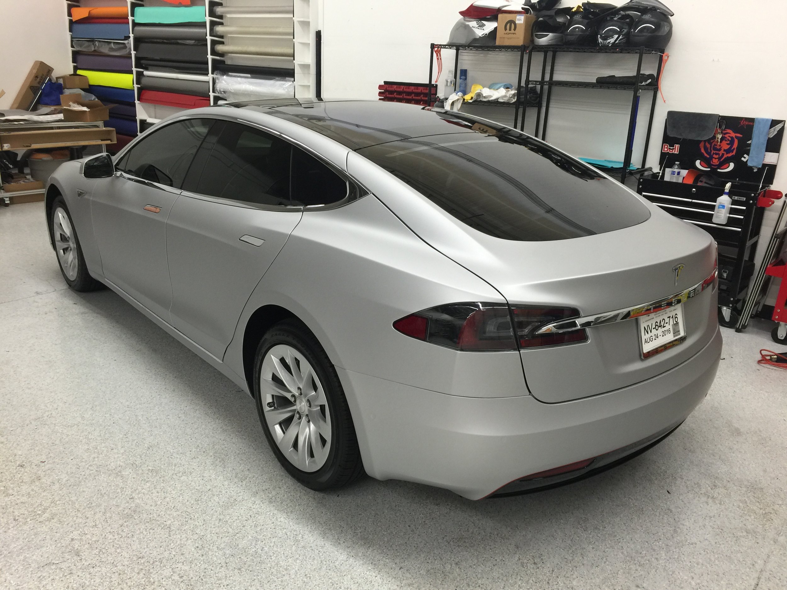 Tesla Model S - Matte Silver — Incognito Wraps