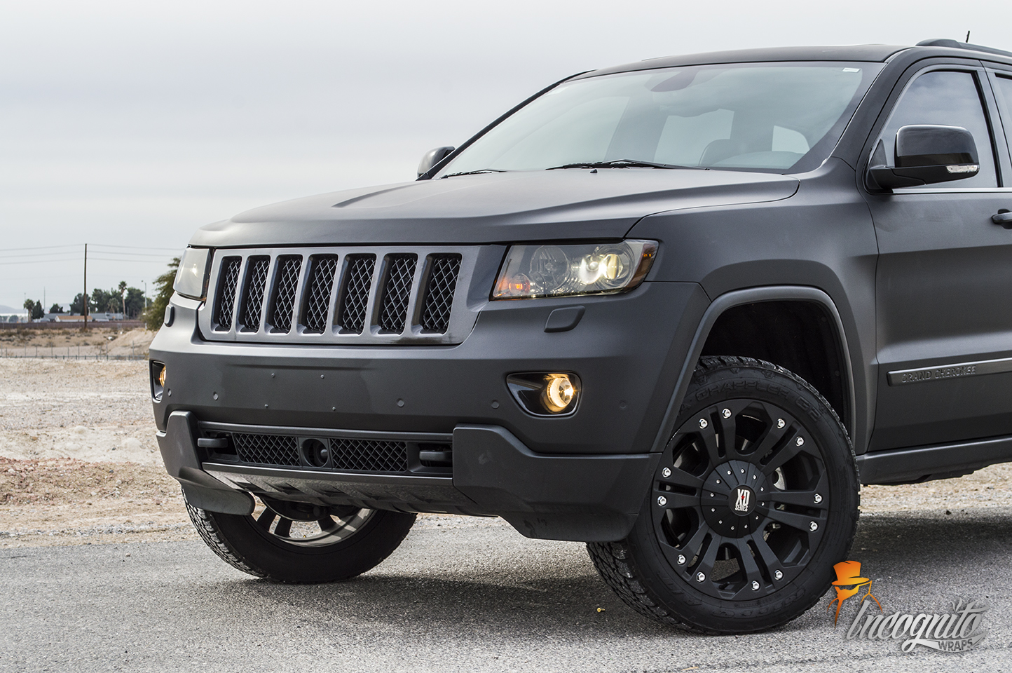 Jeep Grand Cherokee - Matte Black with Chrome Delete — Incognito Wraps