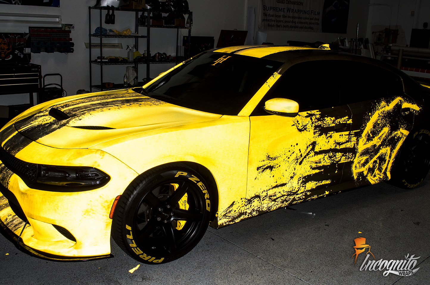 Dodge Charger Hellcat Full Reflective Design Incognito Wraps