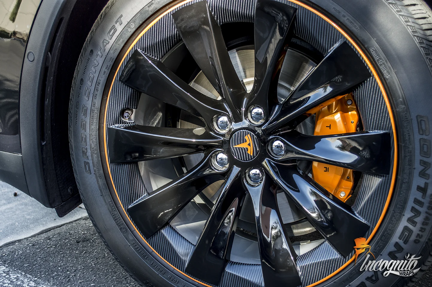 Tesla Model X Carbon Fiber Rims And Chrome Delete