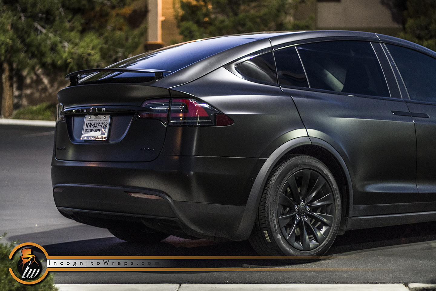 Tesla Model X - Satin Black with Gloss Black Chrome Delete