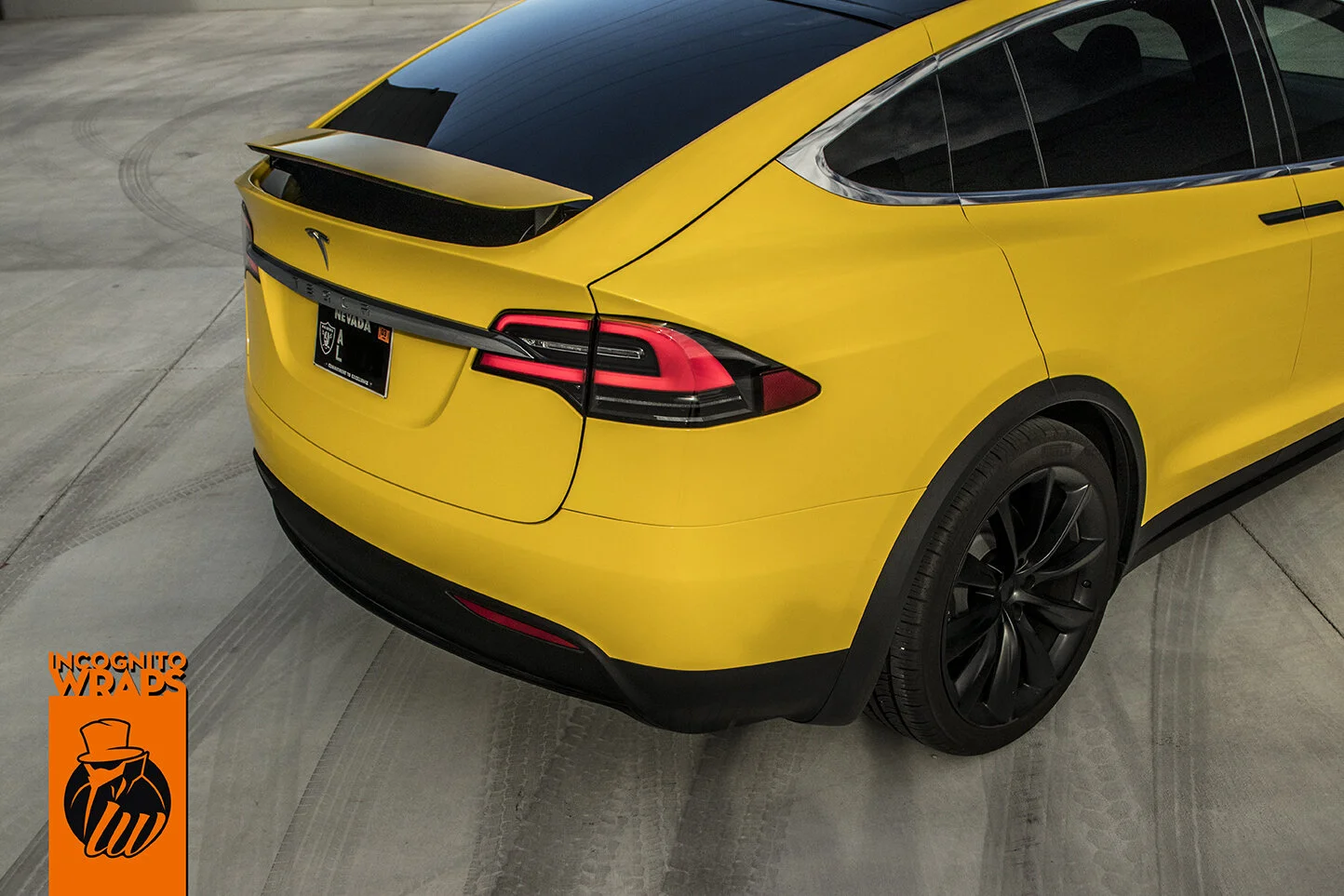 Tesla Model X Gloss Yellow Incognito Wraps