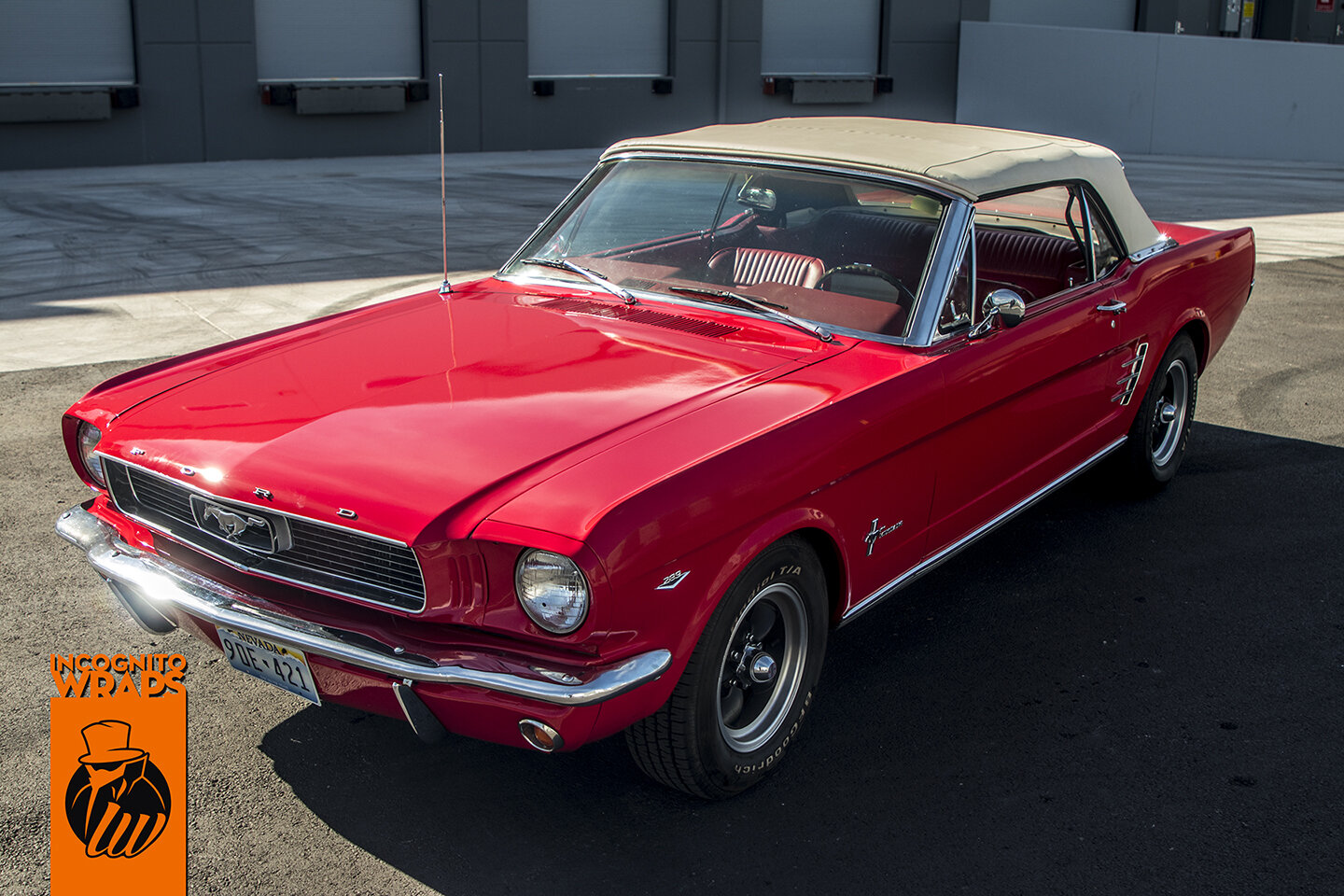 James Dyson hø Urter 66 Ford Mustang - Carmine Red — Incognito Wraps
