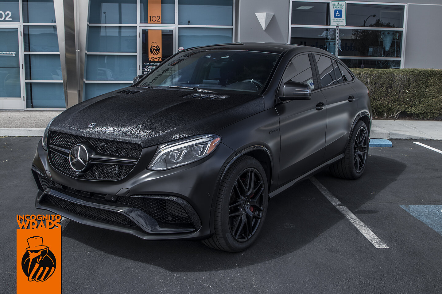 Mercedes GLE63S - Satin Black with Damascus and Gloss Black Accents