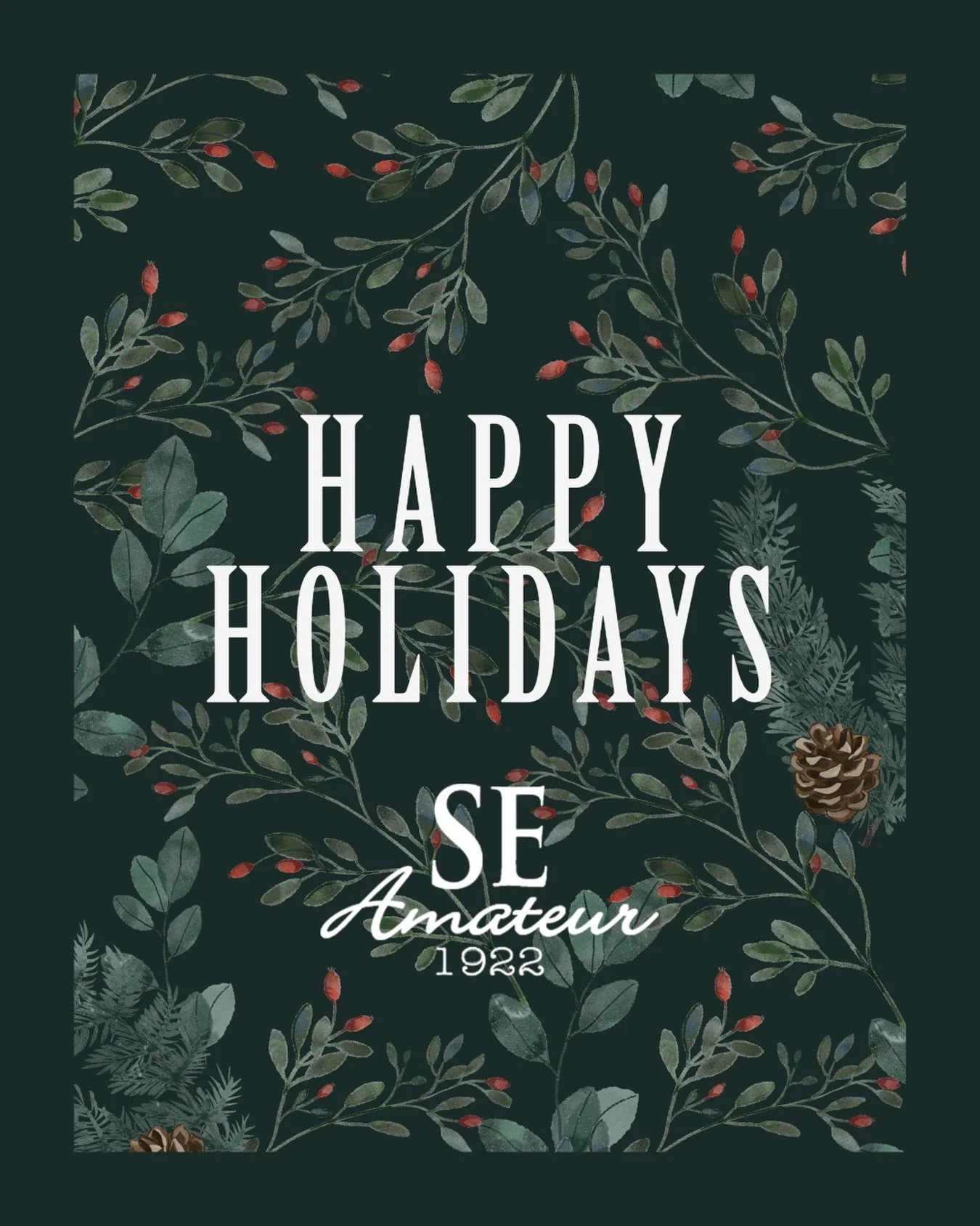 Happy Holidays and Merry Christmas to all!!