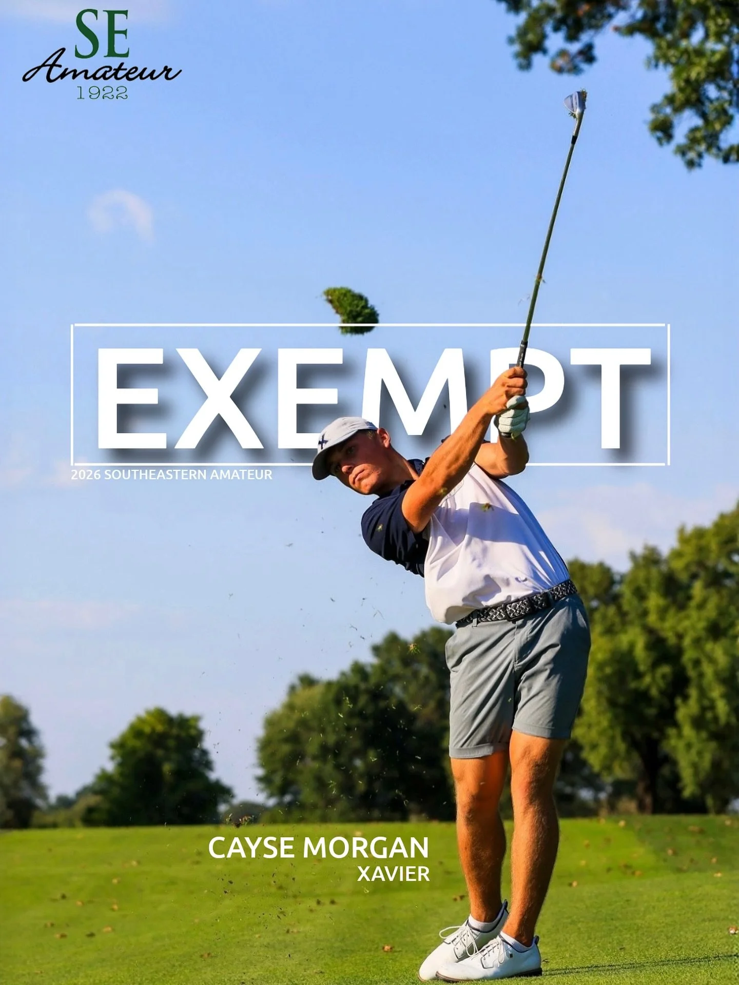 The Moraine Intercollegiate individual champion is&hellip; Cayse Morgan of Xavier!!

Congratulations on the win and for earning an exemption into the 2026 Southeastern Amateur! We look forward to having you in Columbus, GA next year!

📸: Xavier Athl