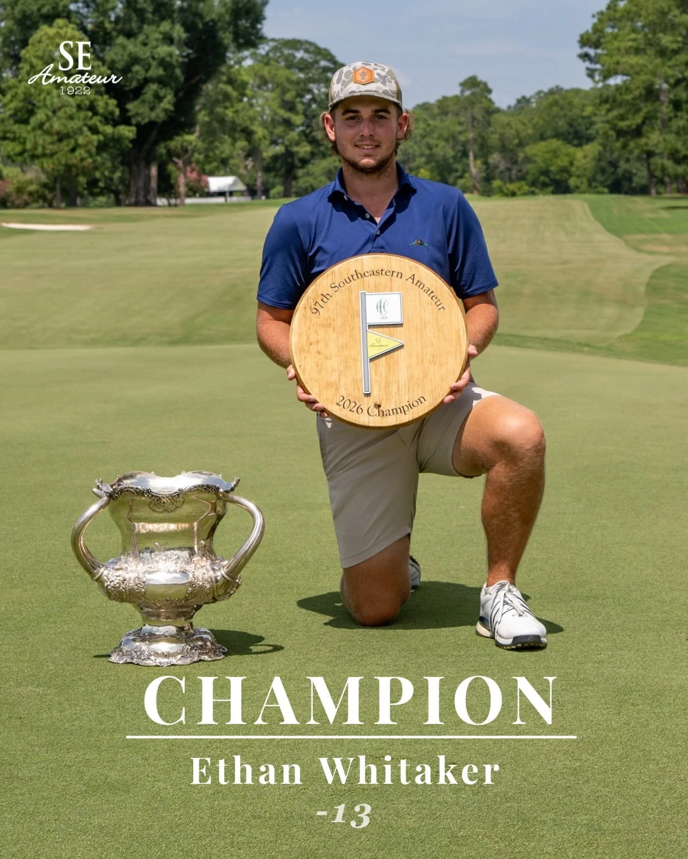 A birdie on the 54th hole secured the victory for Ethan Whitaker at the 97th Southeastern Amateur. Ladies and gentlemen, your 2026 Champion!!