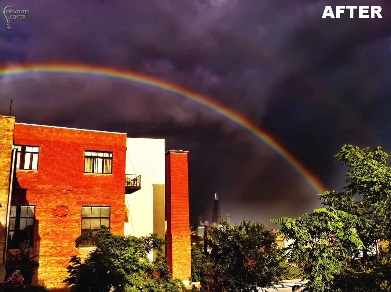 Chicago Double Rainbow - After