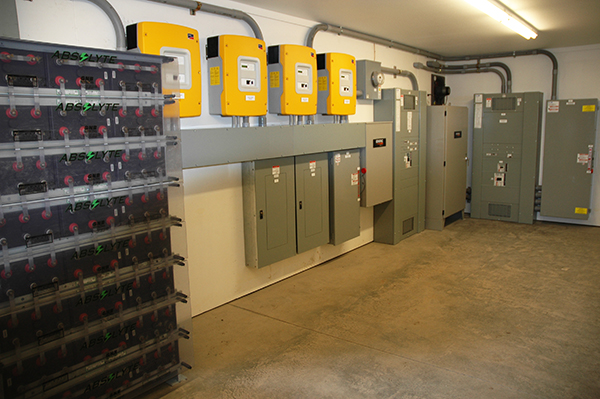 Multi-family solar inverters with battery storage