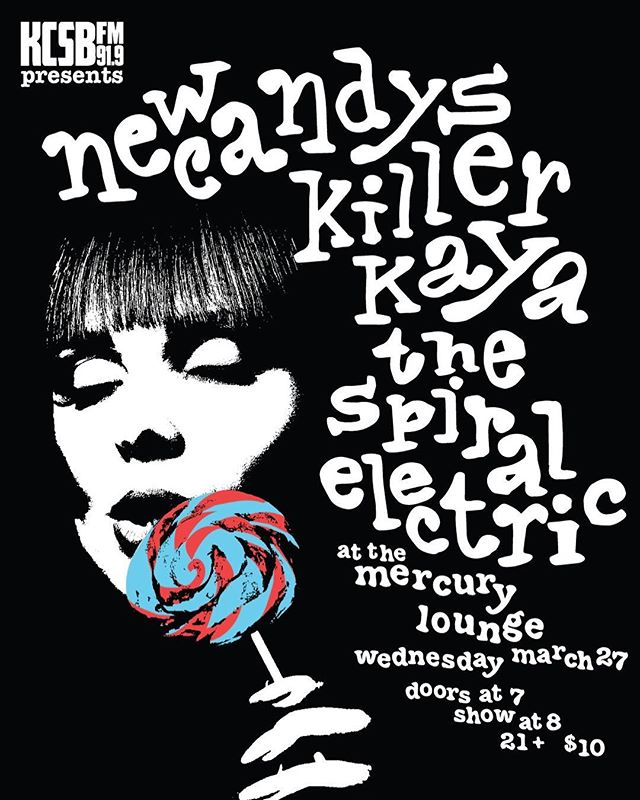 Wednesday! Come celebrate our return from #sxsw and don&rsquo;t miss your chance to catch @newcandys and @thespiralelectric for some psychedelic fuzz magic! Gonna be at @mercuryloungeotg. This Wednesday March 27th 21+ $8 cover. #psychedelic #psychroc