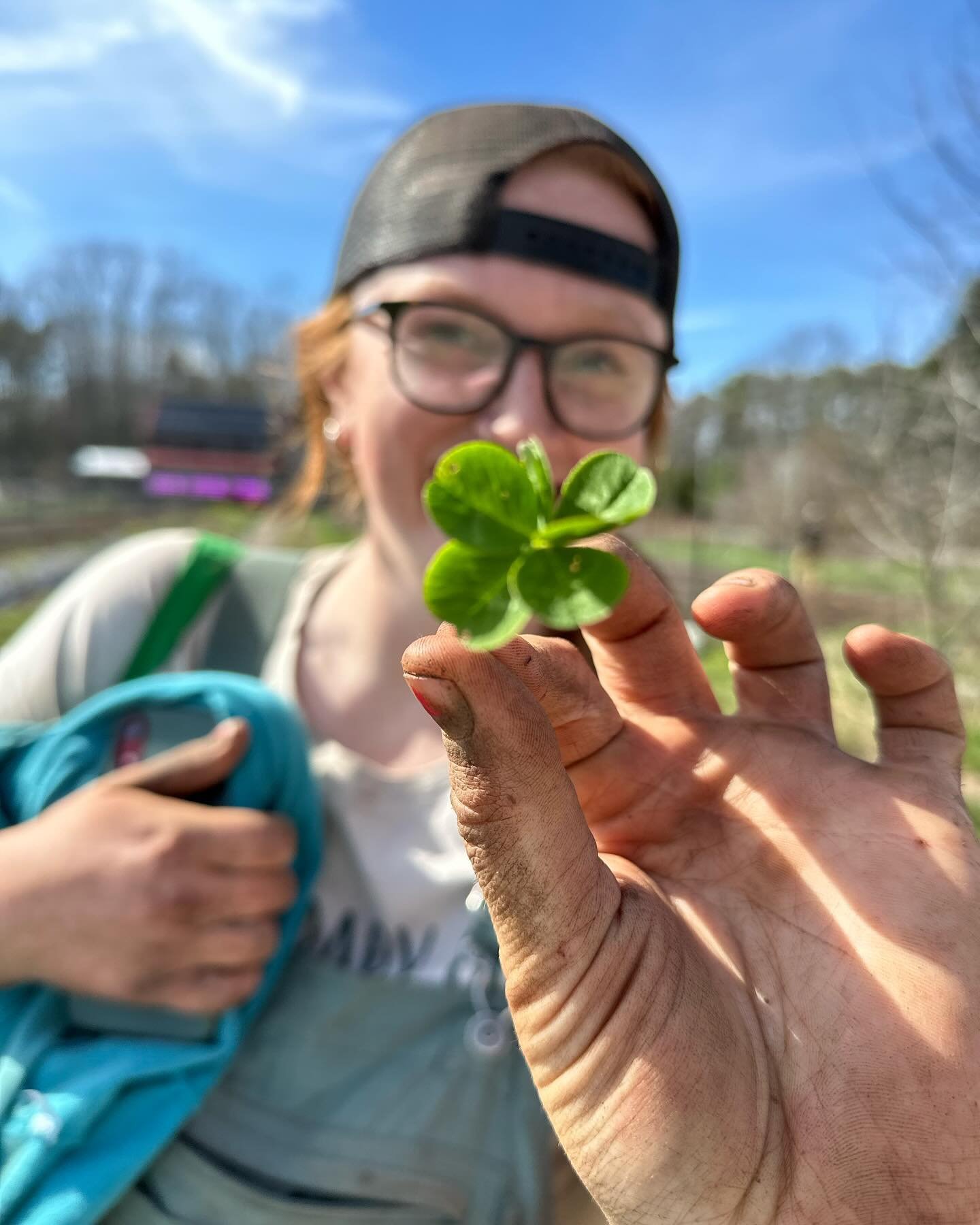 Some people have a knack for finding 4-leaf clovers.  Melanie, it turns out, has a gift for finding SIX-leaf clovers!  How lucky are we to have her on our farm team?! 🍀 🌈