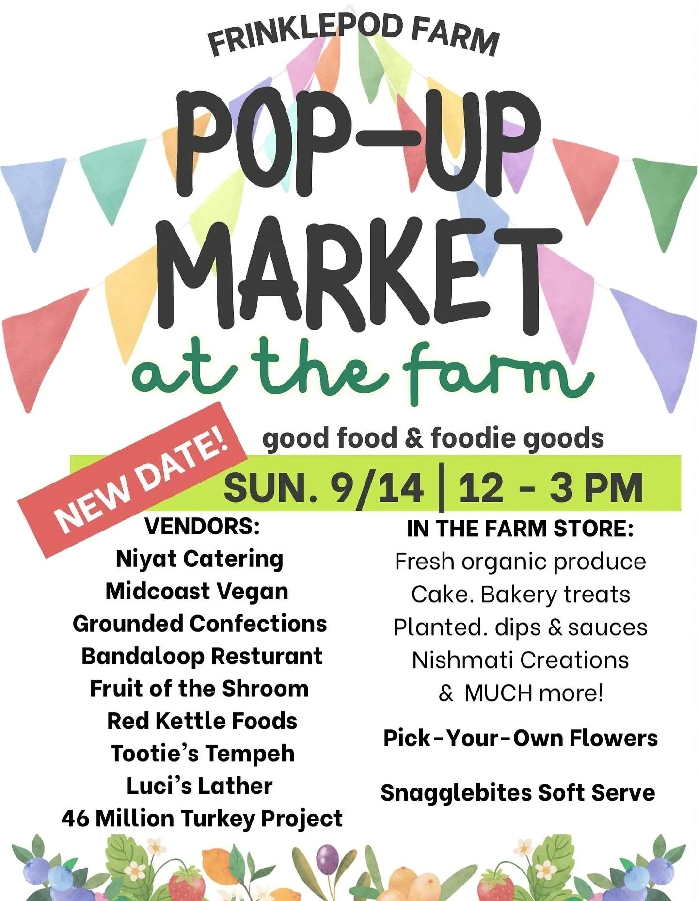 BIG NEWS!!! 
Last weekend&rsquo;s rained-out Pop-Up is now happening THIS Sunday, and check. out. this. line-up!  We are bummed that some of the original folks can&rsquo;t make the new date, but I know you&rsquo;ll be happy to see who we&rsquo;ve add