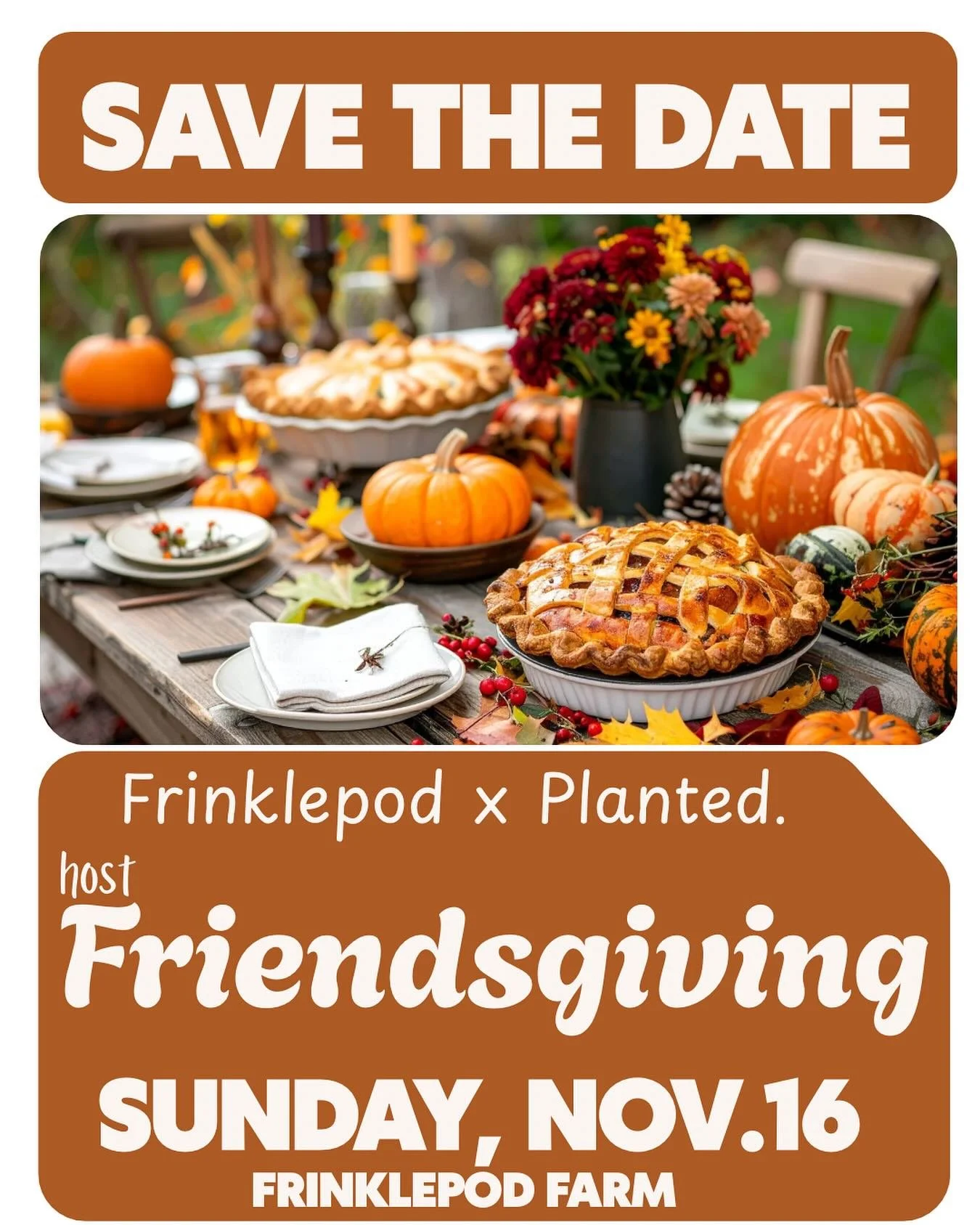 Can’t wait to cook, laugh, eat and host with Catrina @planted.food again… for Friendsgiving!  Stay tuned for more details!