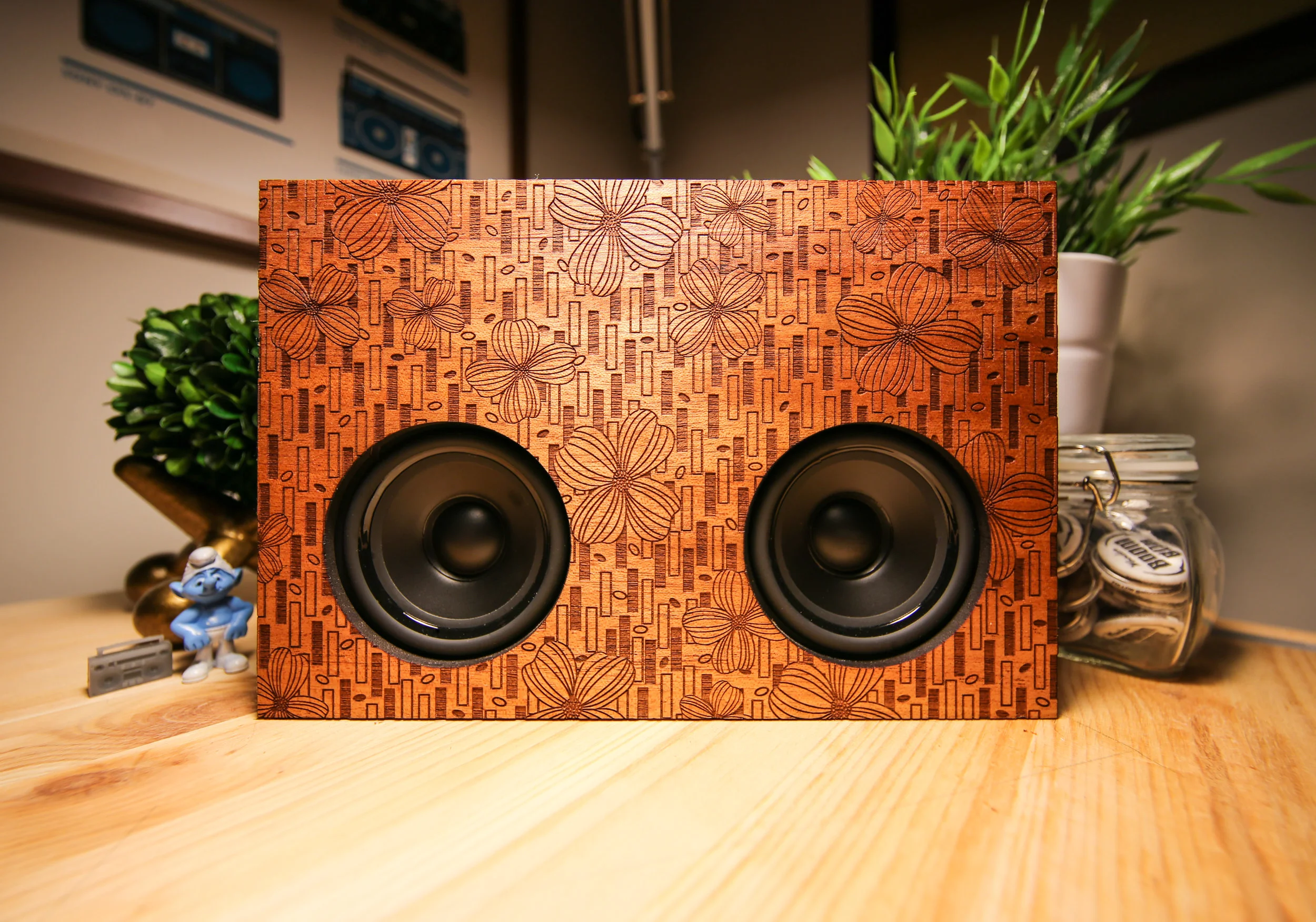 Collaboration with The Wooden Boombox. Created an all-over pattern inspired by my childhood and love for music.