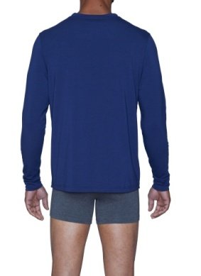 Deep space blue long sleeve henley back.jpeg