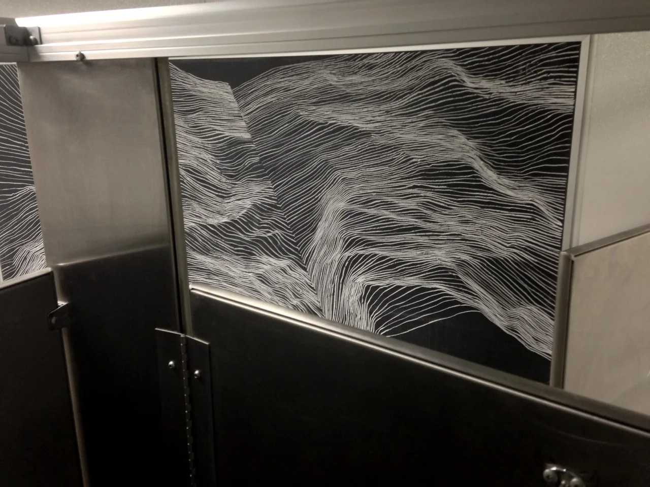 untitled temporary drawing, blackboard in men's room no.1