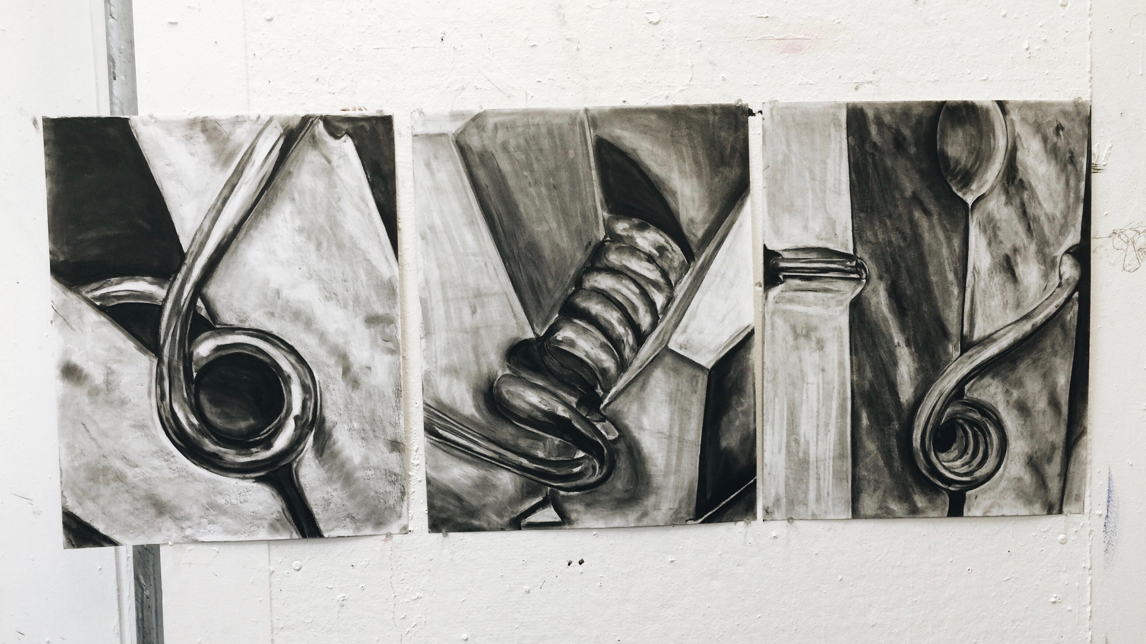 clothespins in charcoal 18 x 24
