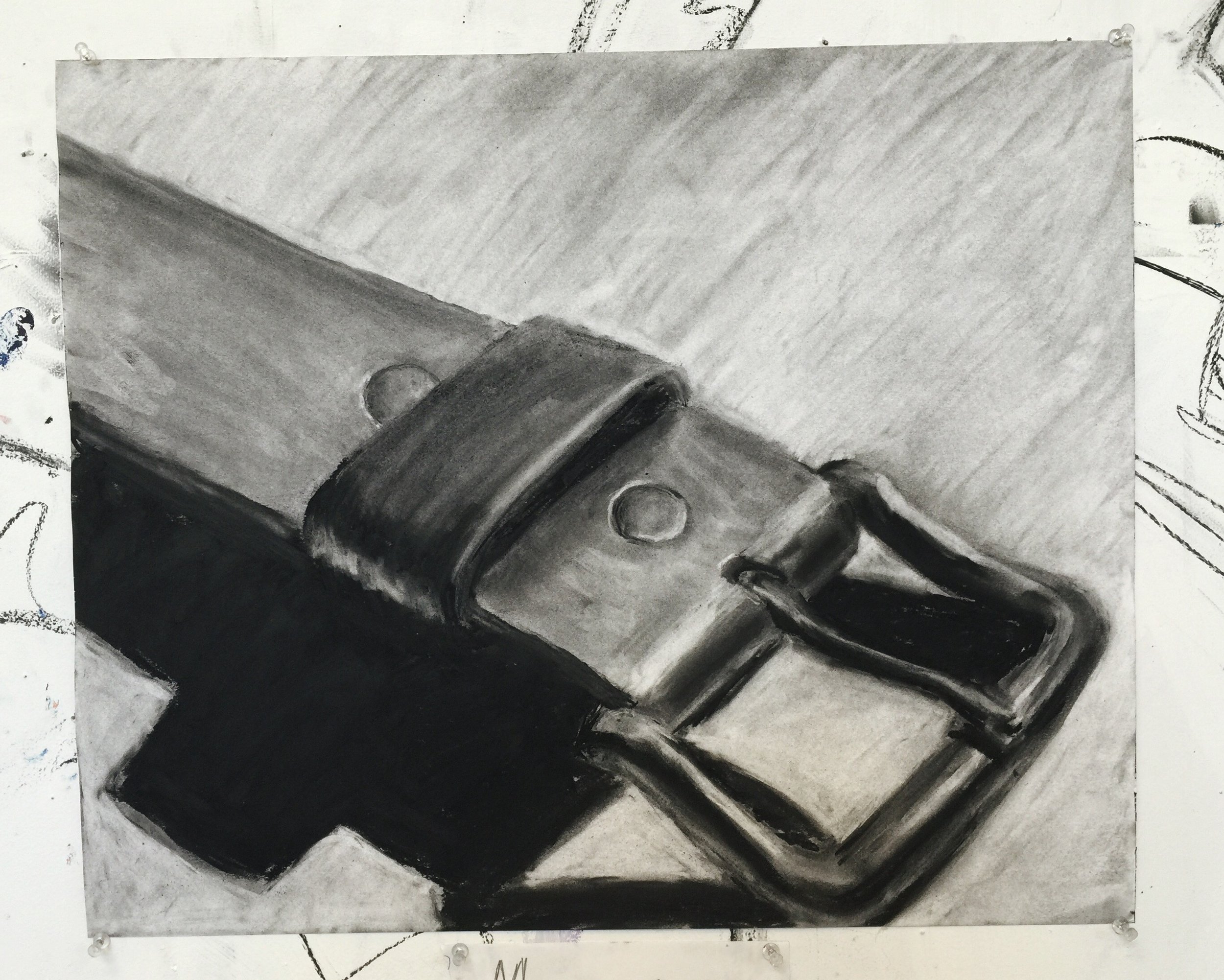 belt in charcoal 18 x 24