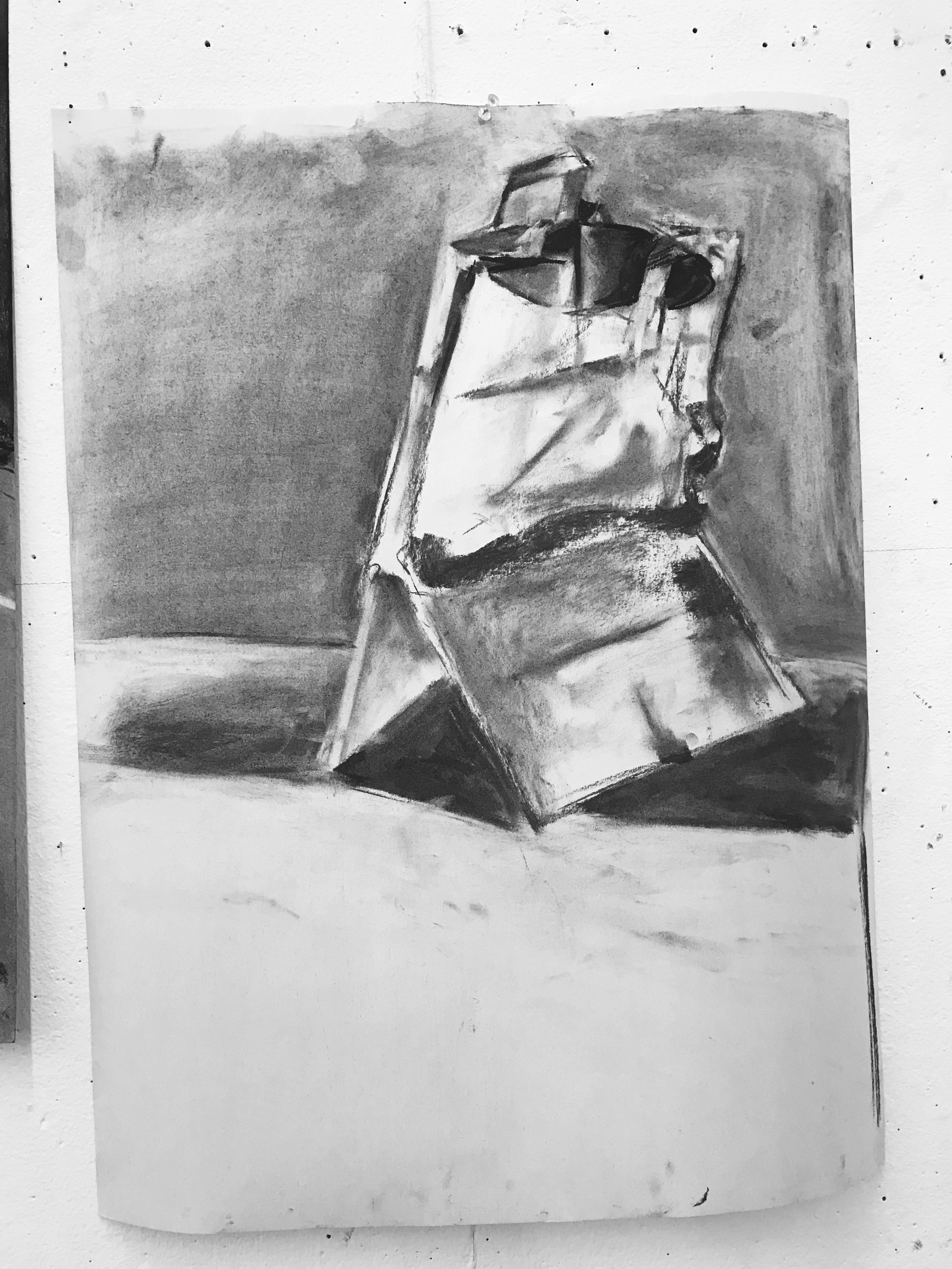 10 min bag study in charcoal