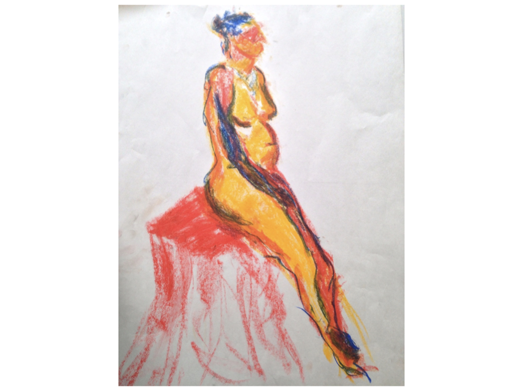5 min color gestures with oil pastel