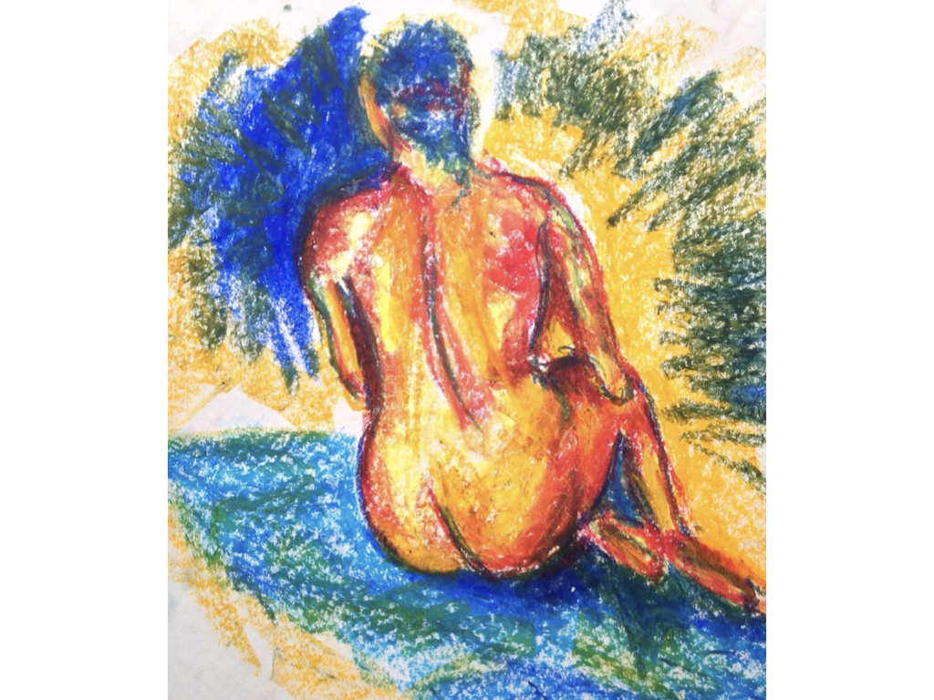 10 min study in oil pastel