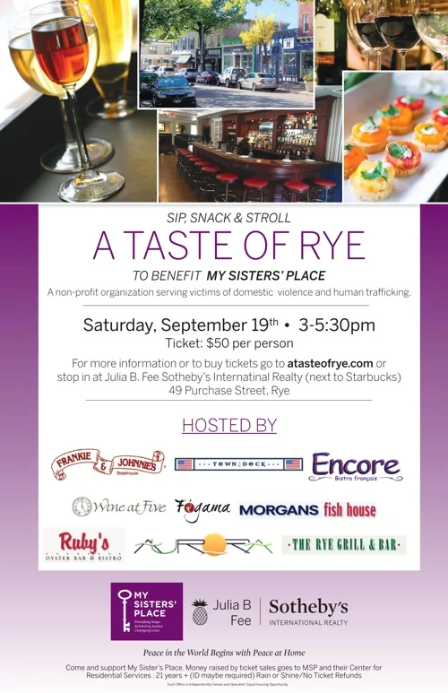 Join us for the 2nd Annual A Taste of Rye